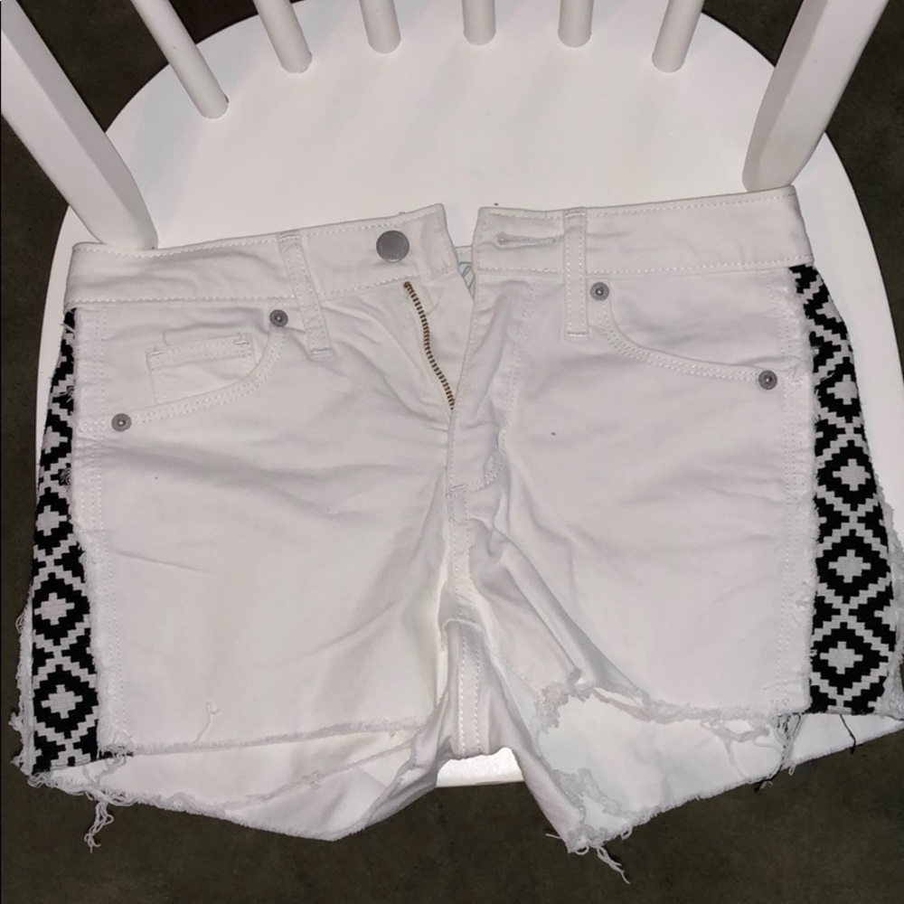 White jean shorts